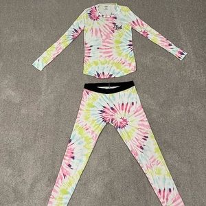 PINK Victoria Secret Tie Dye Set